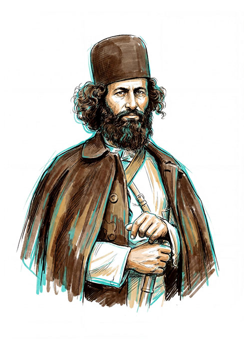 تصویرسازی میرزا کوچک خان جنگلی